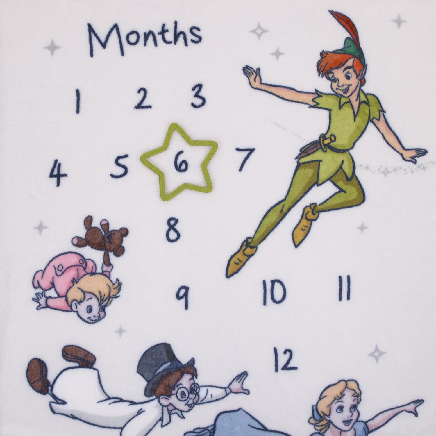 NoJo Disney Peter Pan Baby Blanket Milestone