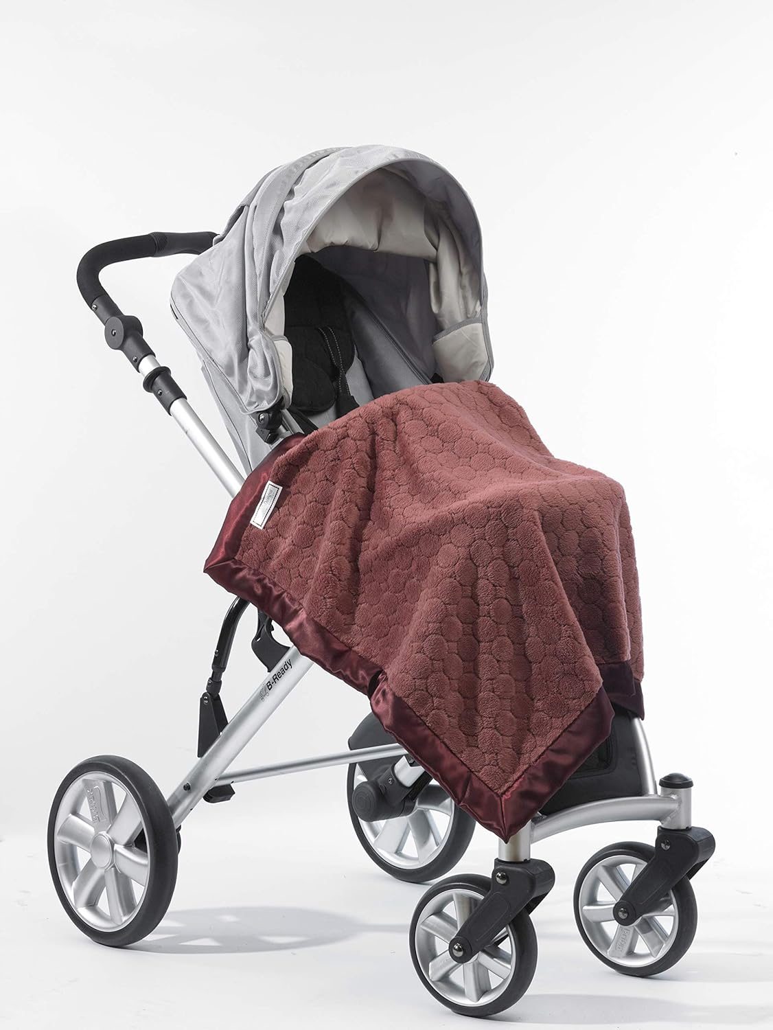 SwaddleDesigns Stroller Blanket Earthtone Puff Circles Truffle
