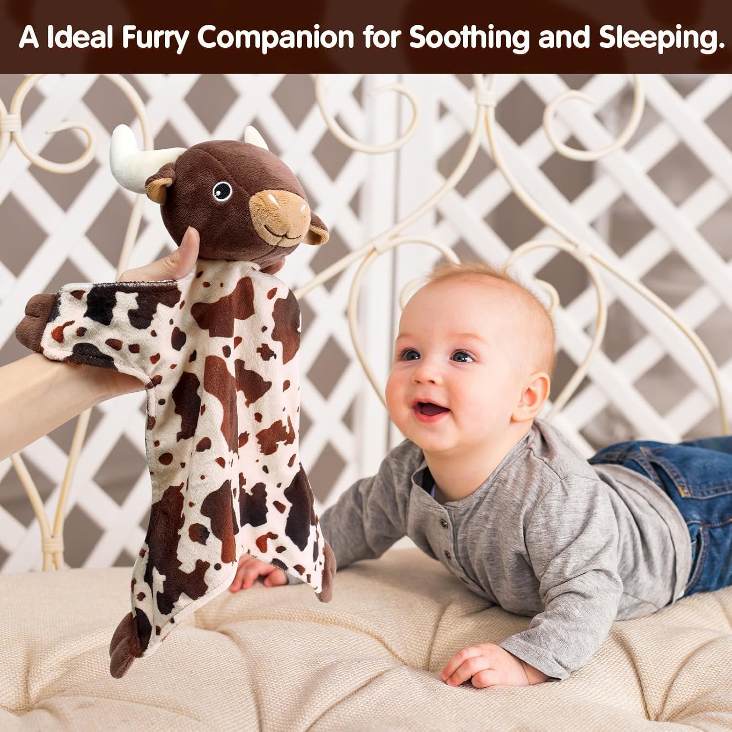 Gicoherero Longhorn Baby Security Blanket