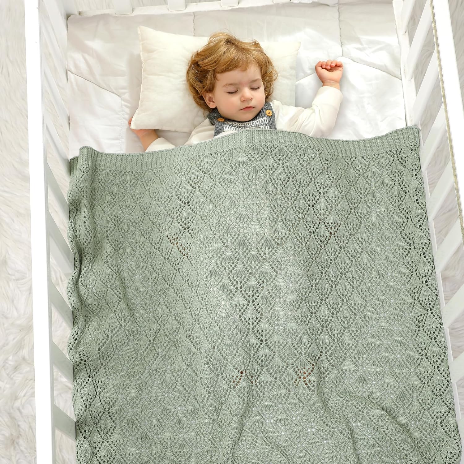Neiwech 40x30 Inch Cotton Swaddle Blanket for Newborns