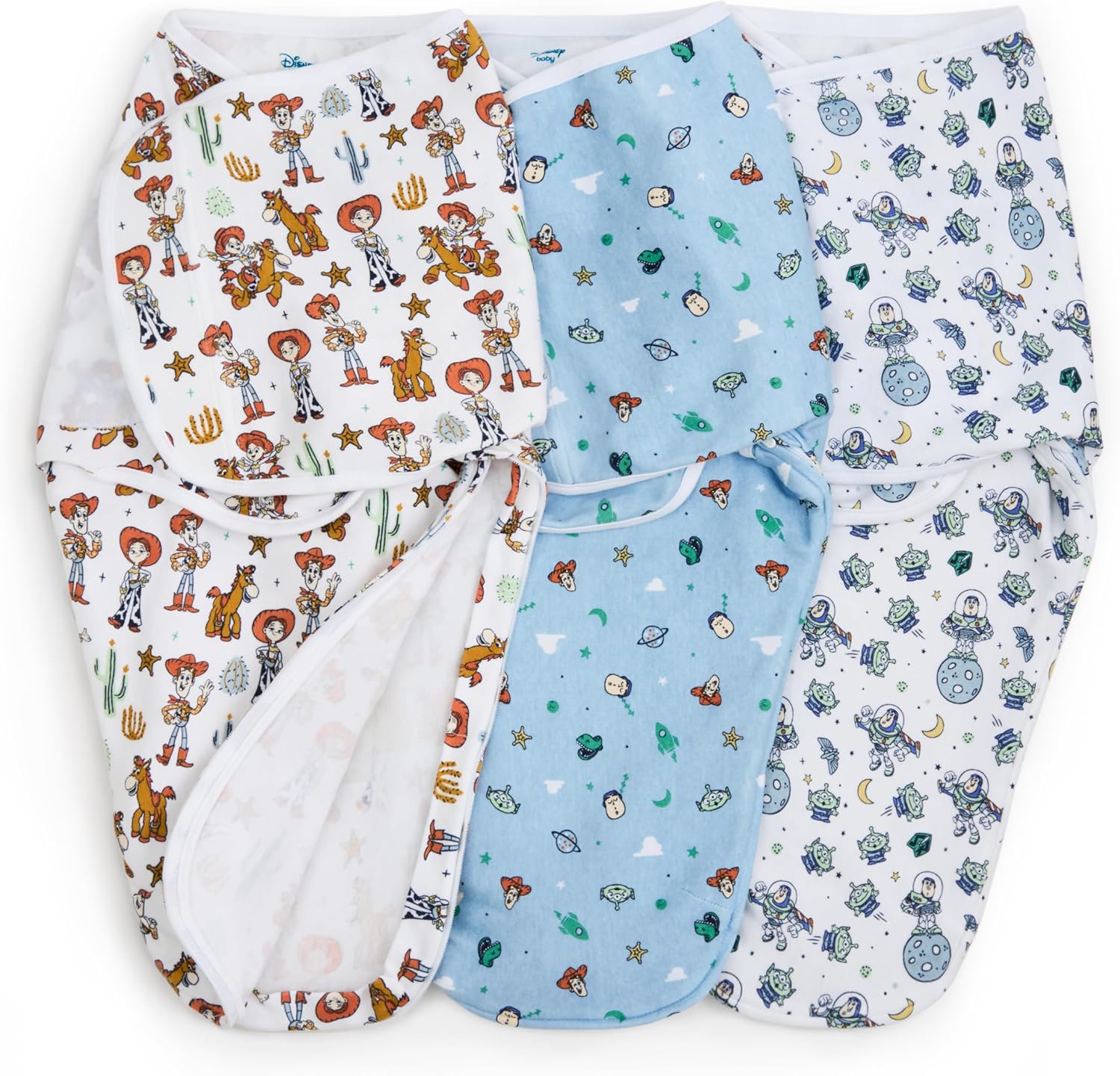 aden anais Essentials Easy Swaddle Wrap Quick Change with Bottom Zipper 3-Pack