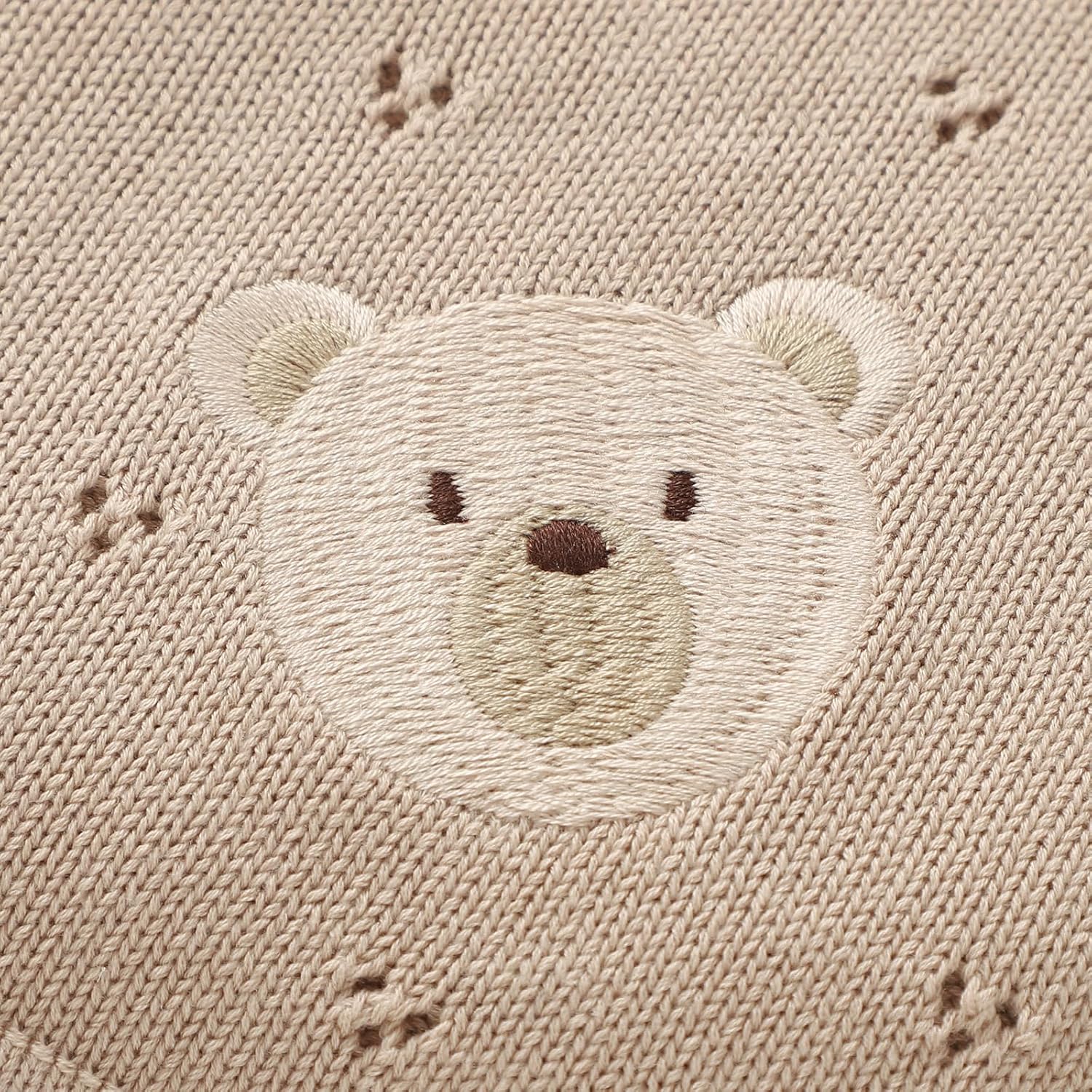 Mimixiong Organic Cotton Baby Blanket 40x30 Inch Oatmeal