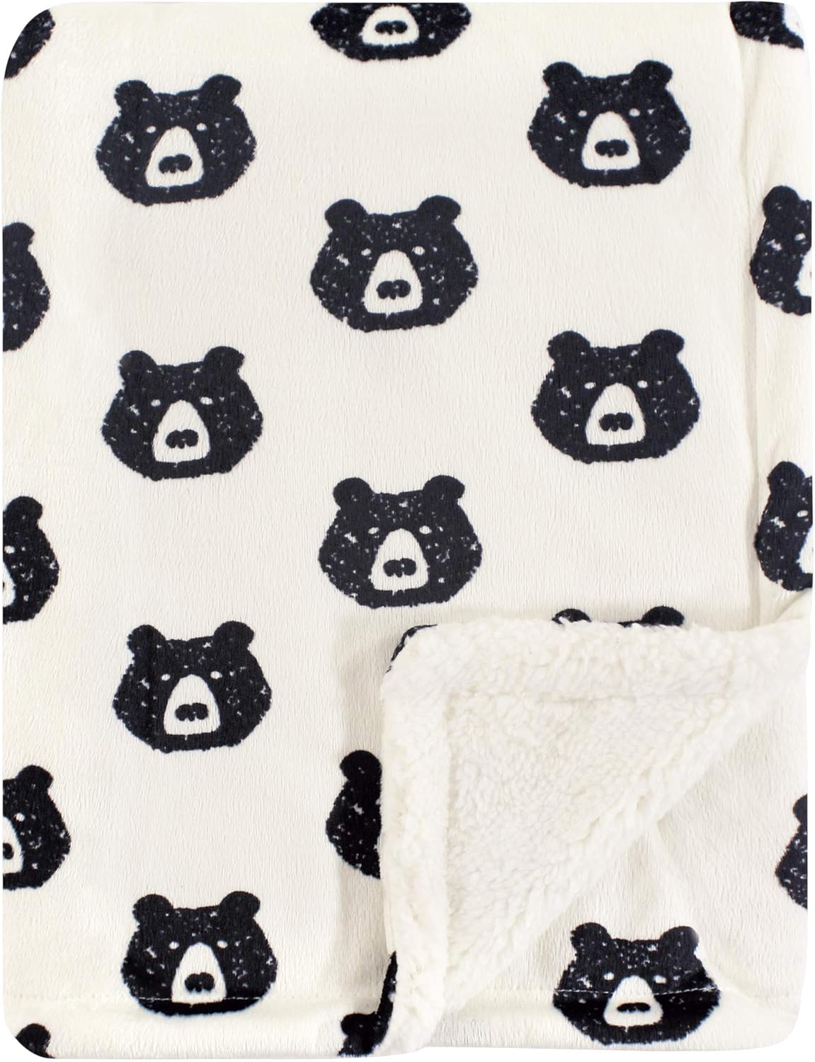 Yoga Sprout Mink Blanket with Sherpa Backing Bear 1