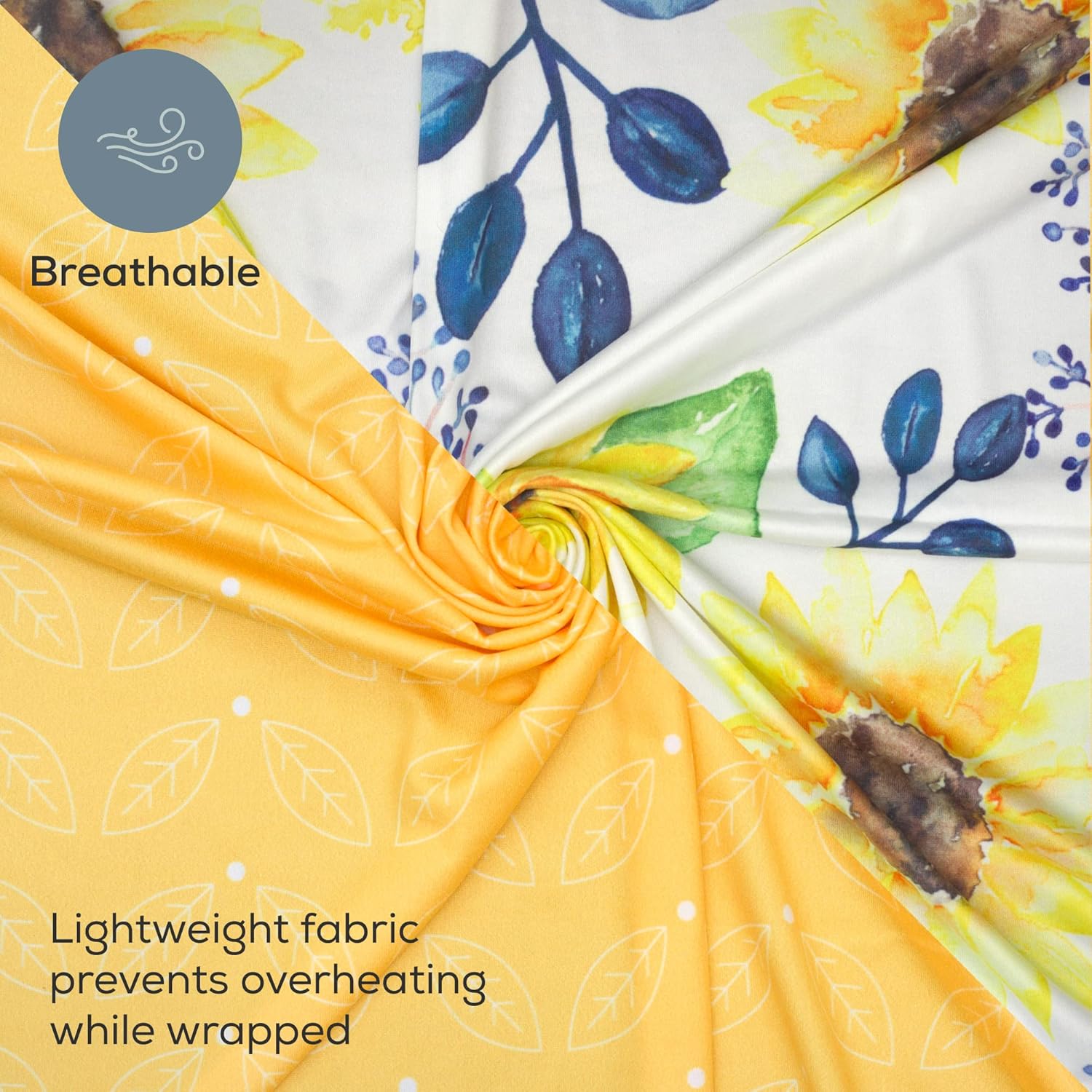 First Landings Newborn Swaddle Set - 36 x 36 with Matching Headbands