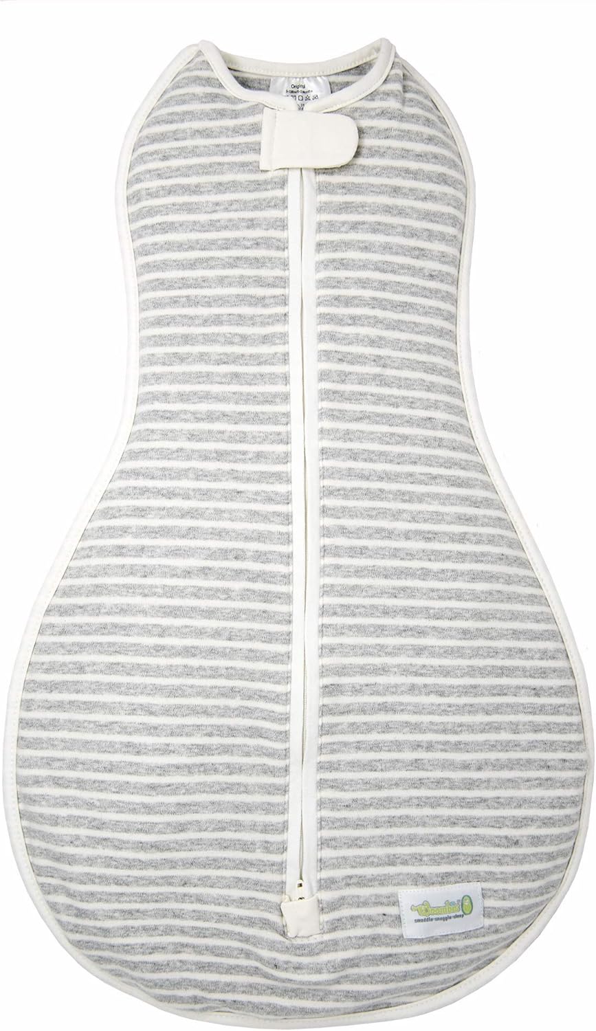 Woombie Original Baby Swaddling Blanket - Zipper Twilight Stripes 14-19 lbs