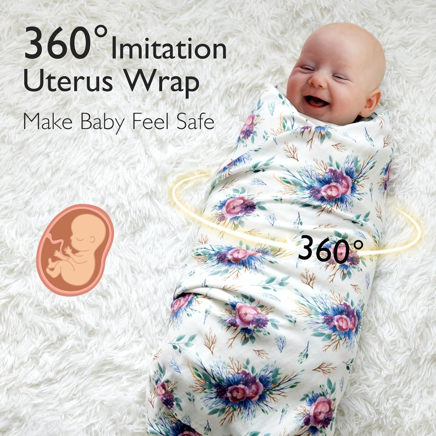 Momcozy Soft Muslin Swaddle Blankets 2 Pack