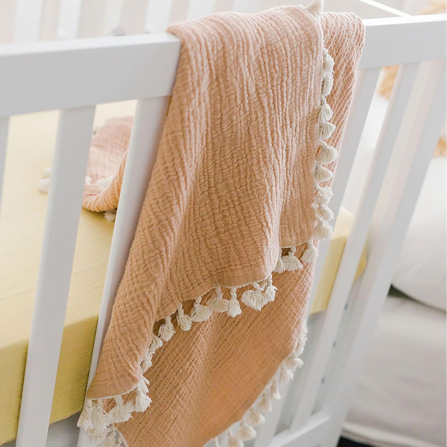 Crane Baby 6-Layer Muslin Swaddle Blanket Copper 30 X 40