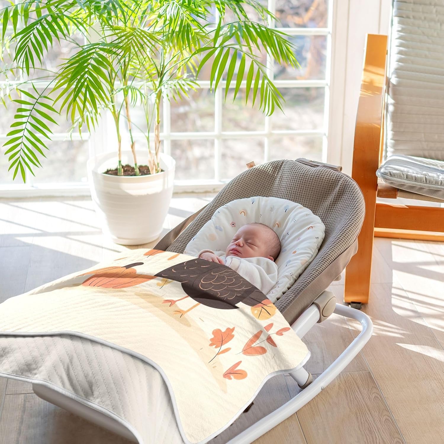 Thanksgiving Turkey Baby Blanket Unisex 30x40 Inch