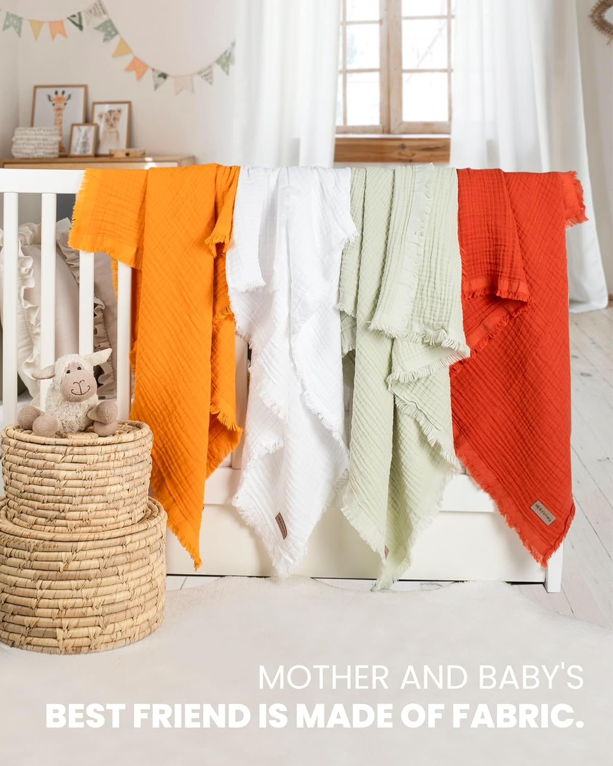 HBVictory Muslin Baby Blanket 4 Layers Organic Cotton Swaddle 1