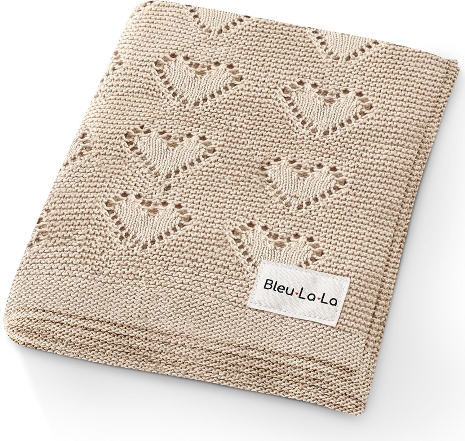 Luxury Cotton Heart Swaddle Blanket for Newborns