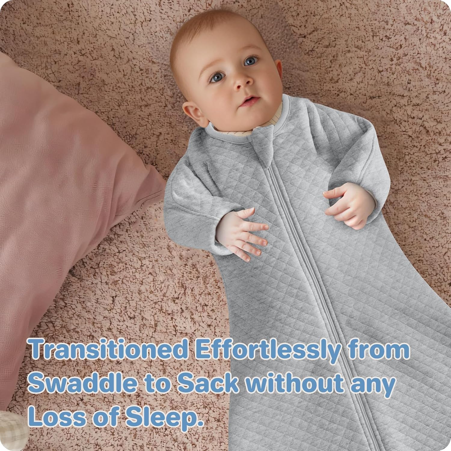 Cozy Baby Sleep Sack with Sleeves for 3-6 Months