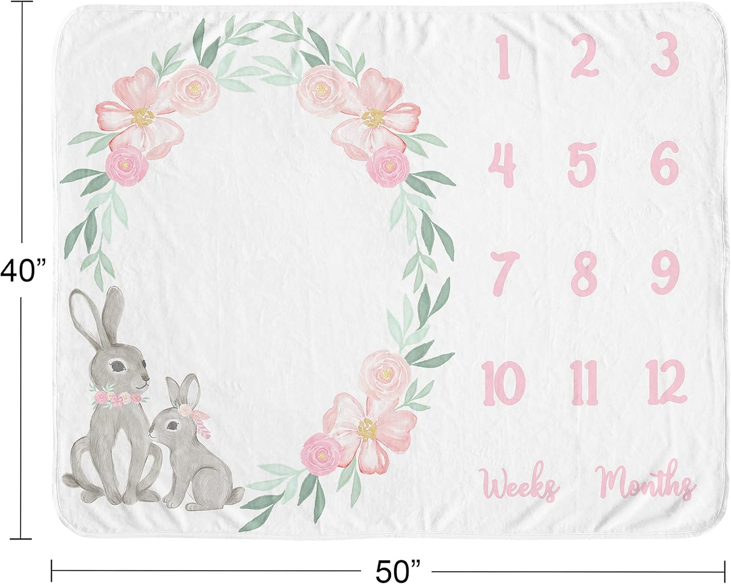 Sweet Jojo Designs Milestone Growth Mat Blanket