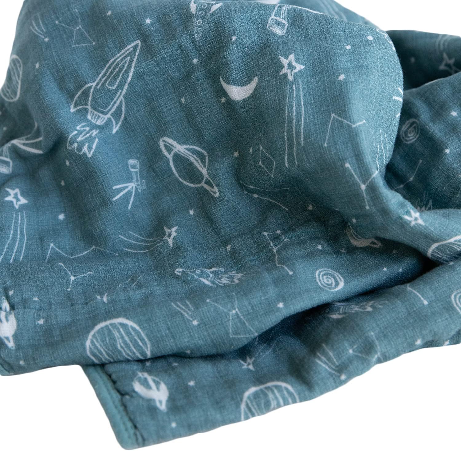 RED ROVR Organic Cotton Muslin Baby Blanket - Star Gaze 30 x 40