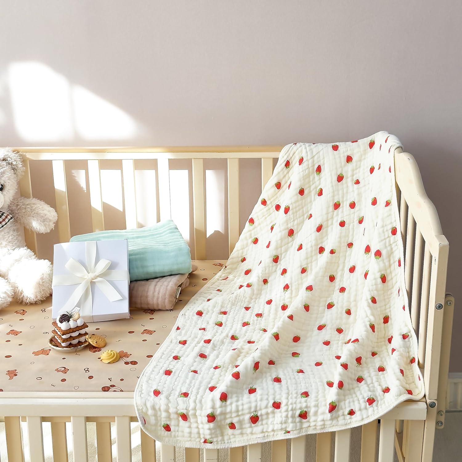 Ultra Soft 6-Layer Muslin Baby Swaddle Blanket 41x41 100 Cotton