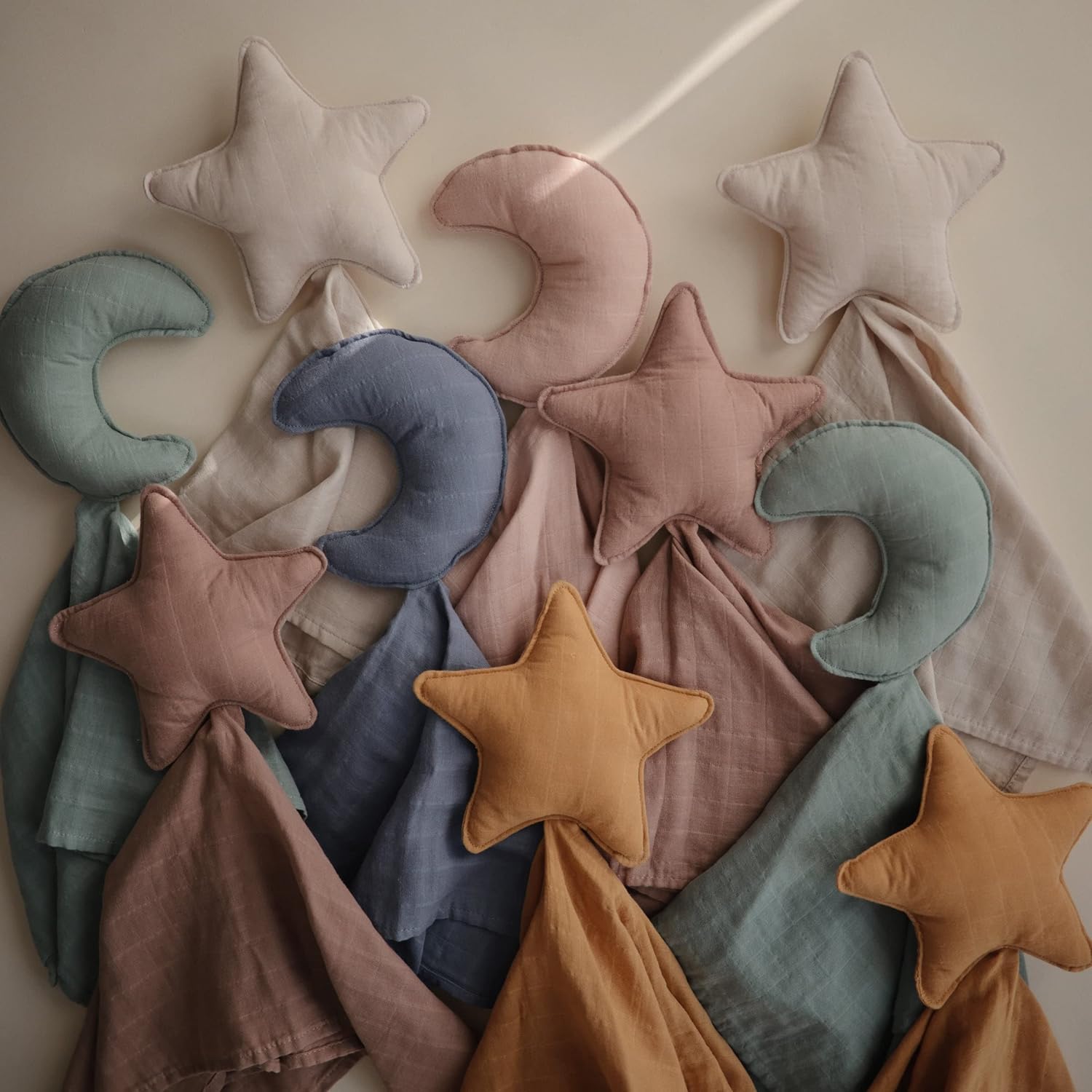 Mushie Star Security Blanket Organic Cotton Lovey Fall Yellow