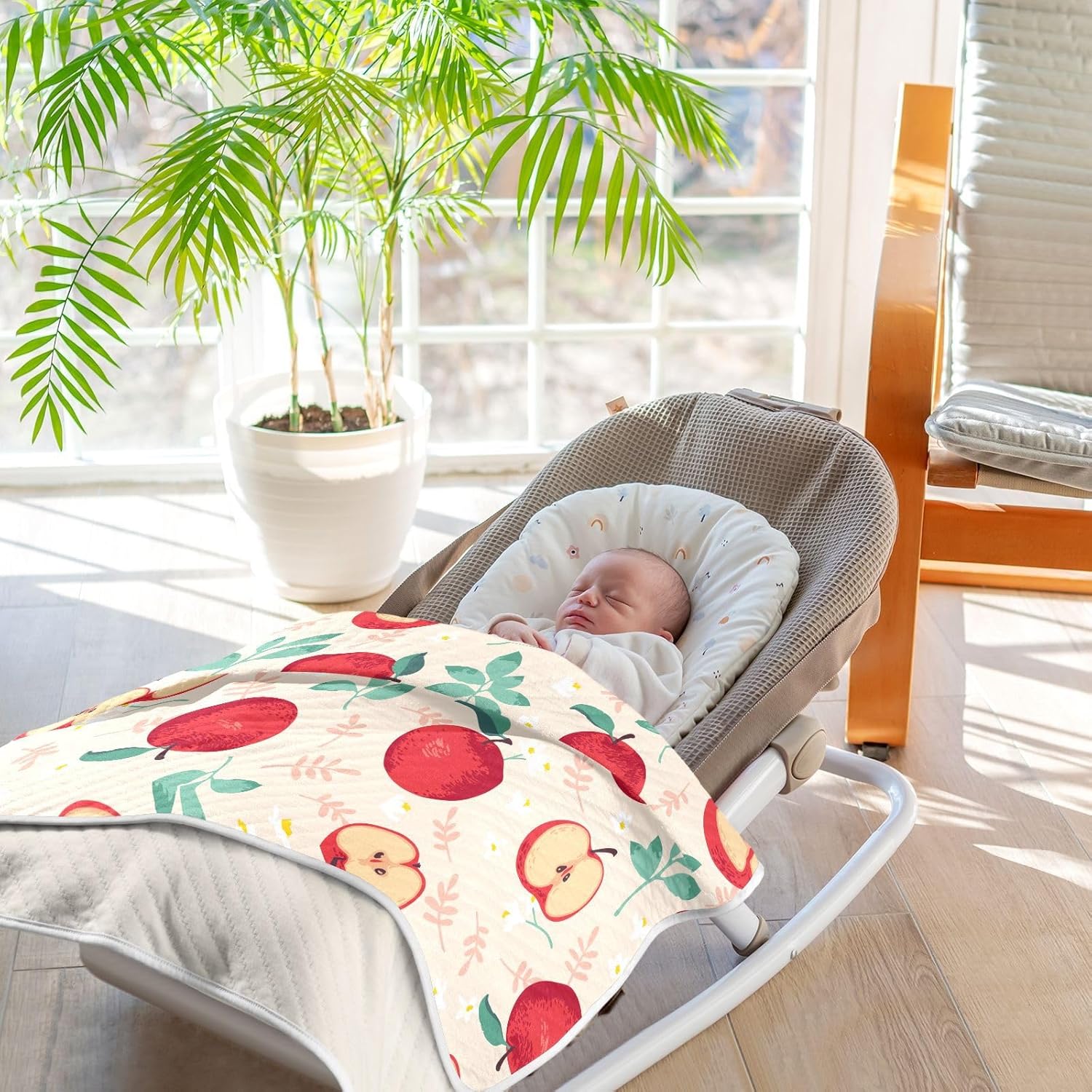 KICPOAY Swaddle Blanket 30x40 Inch Soft Cotton Breathable Muslin Baby Blanket