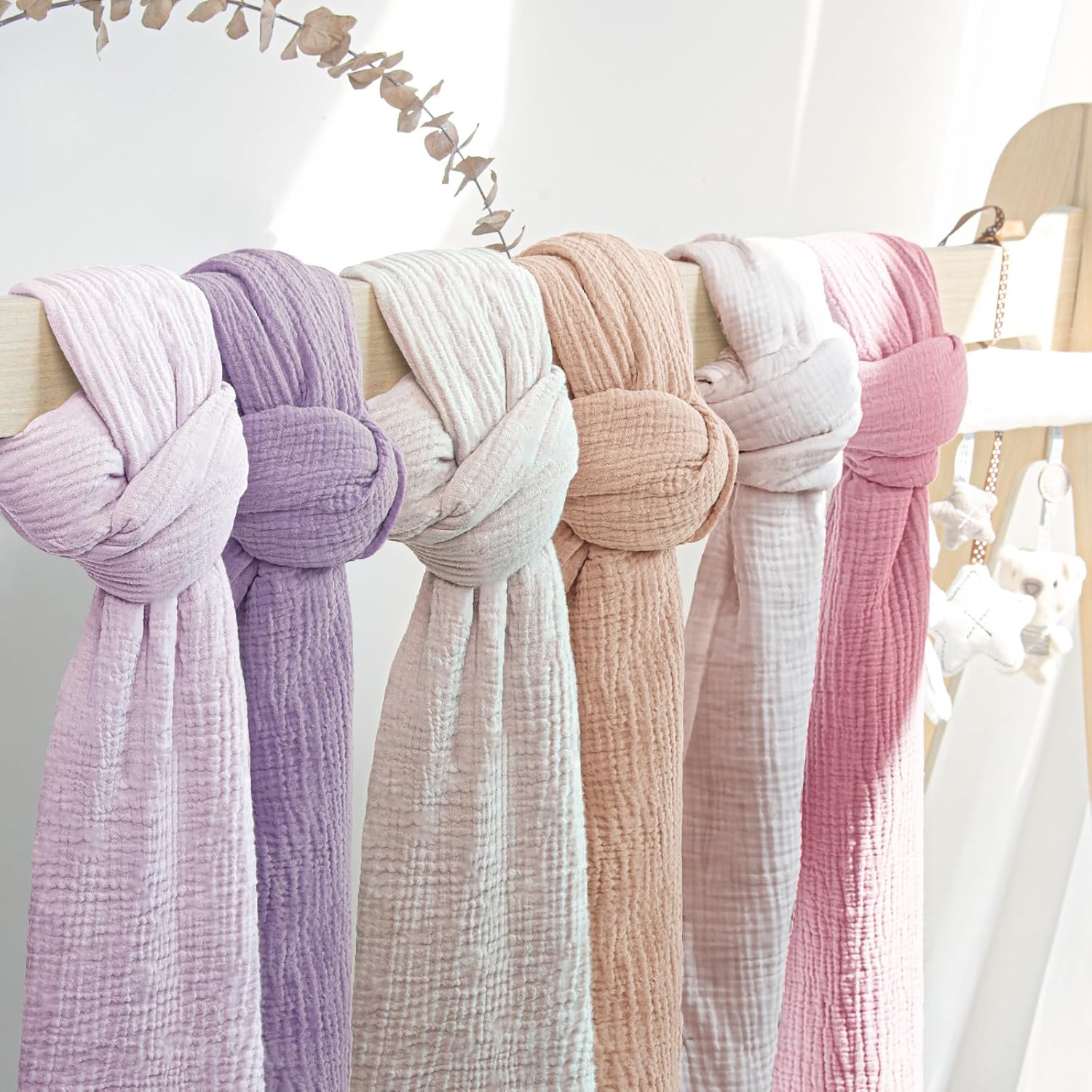 Lulumoon Muslin Swaddle Blanket 2Pack Purple