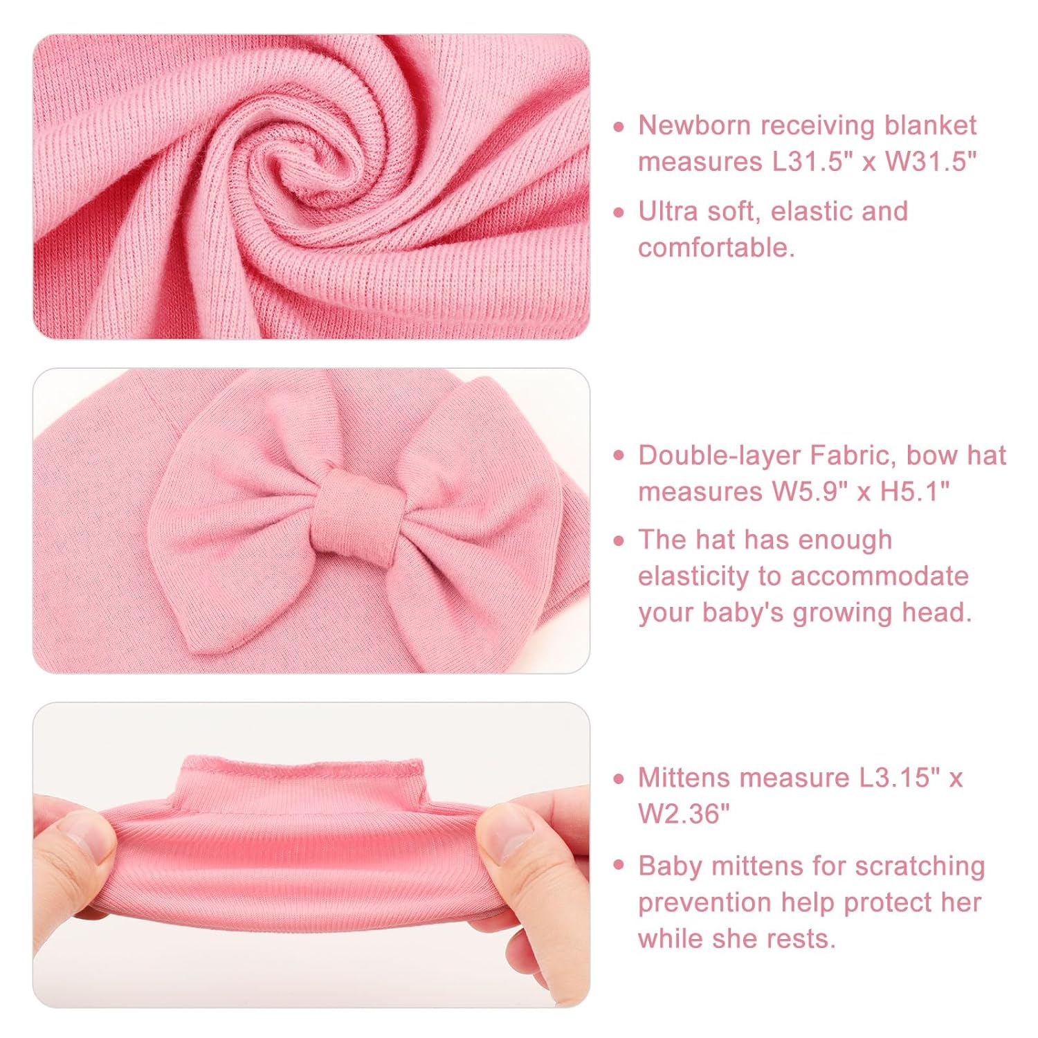 DRESHOW BQUBO Newborn Swaddle Blanket Set