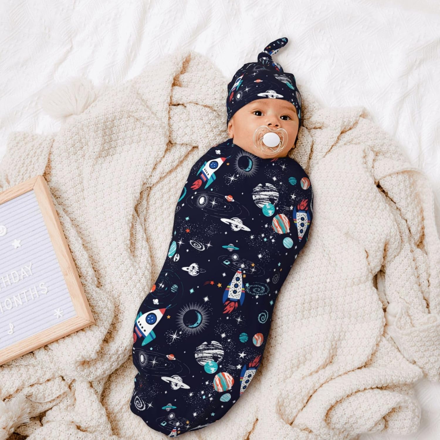 Figtihw Soft Swaddle Blanket for Newborn Baby Girls Boys