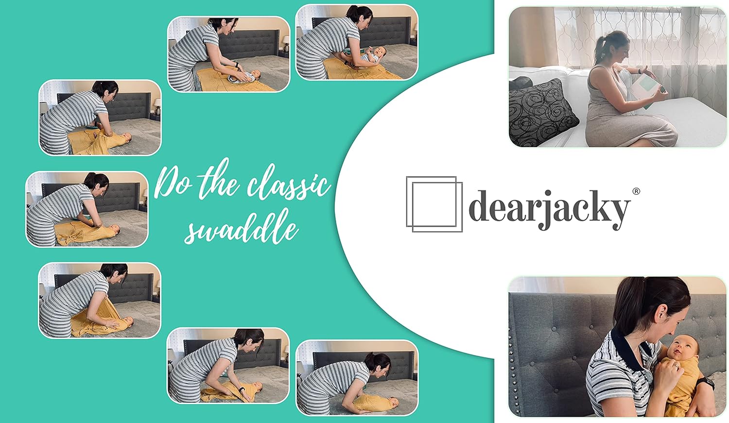 3-Pack Muslin Swaddle Blankets - Neutral Unisex for Newborns