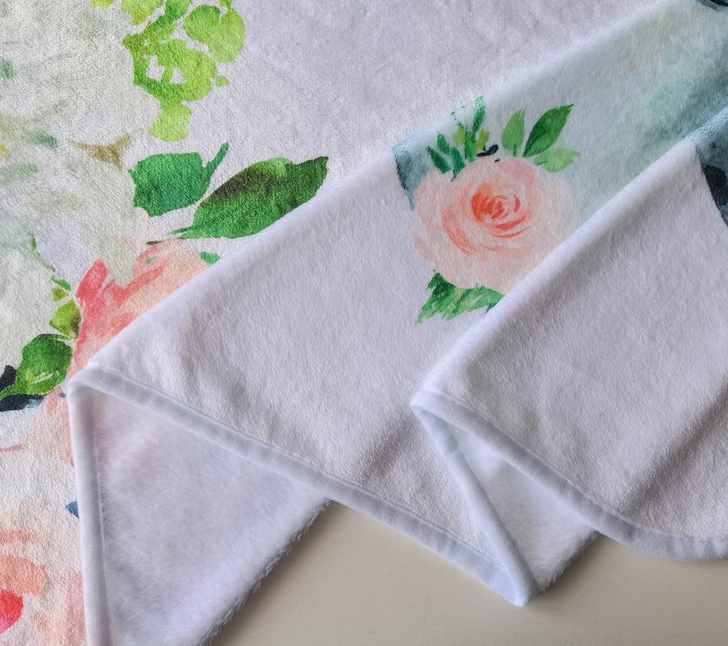 Floral Elephant Baby Monthly Milestone Blanket with Marker