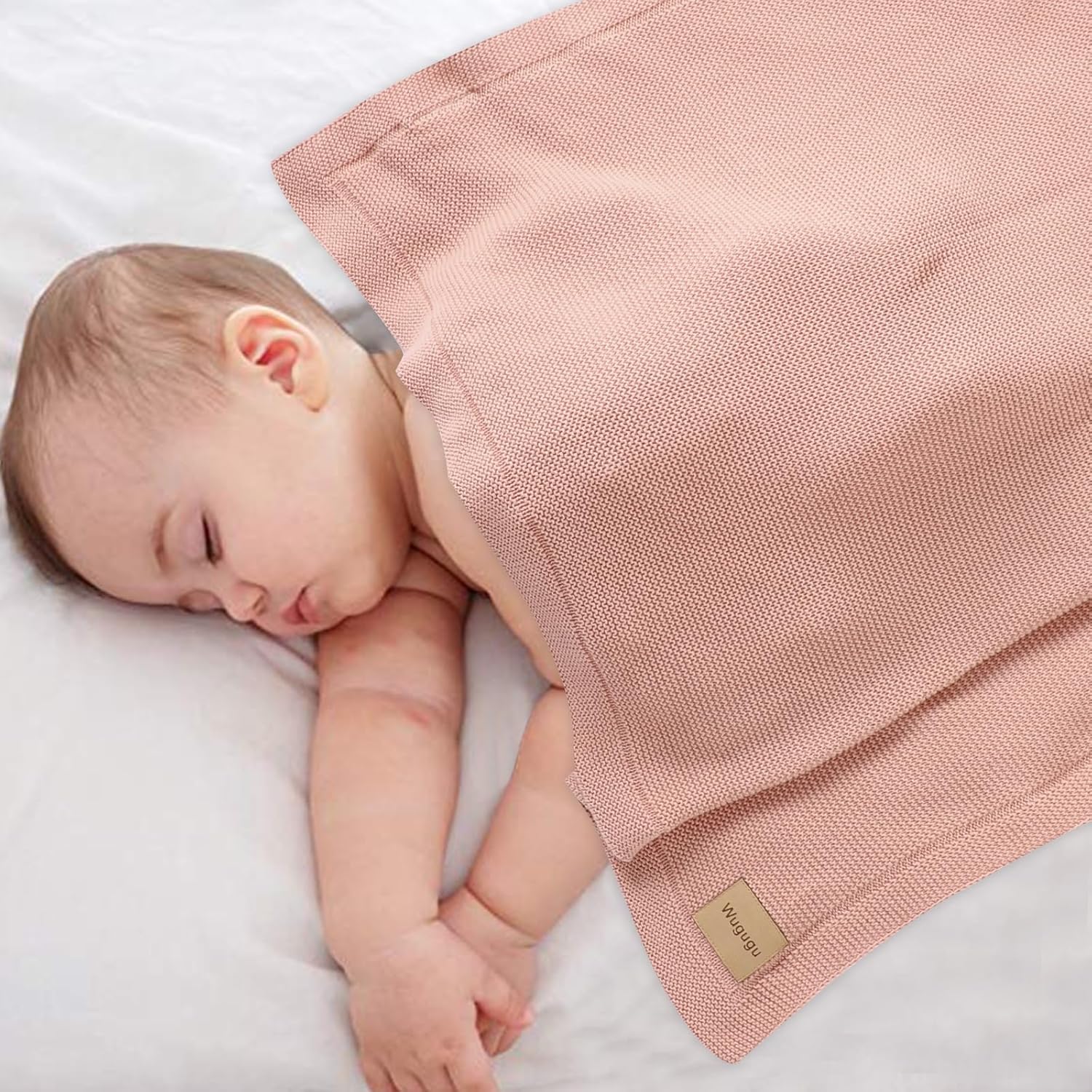 Wugugu Baby Blanket 30x40 Inch Soft Knit for Boys Girls