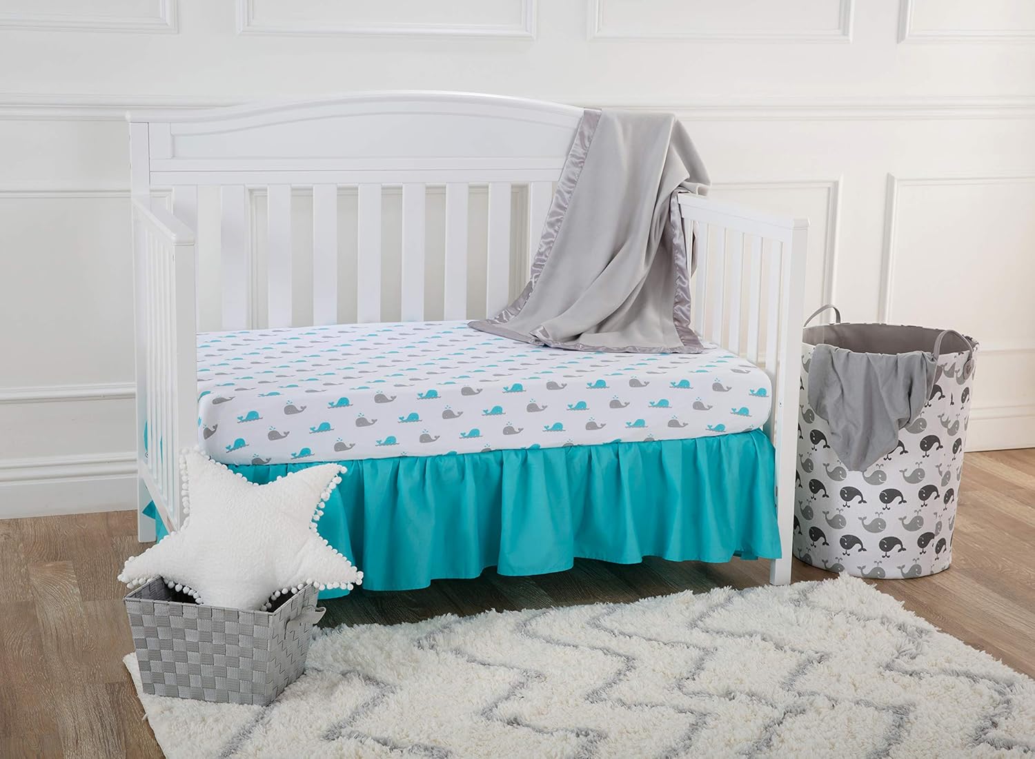 TL Care Fleece Blanket with Satin Trim Soft Warm Cozy Gray 30x40