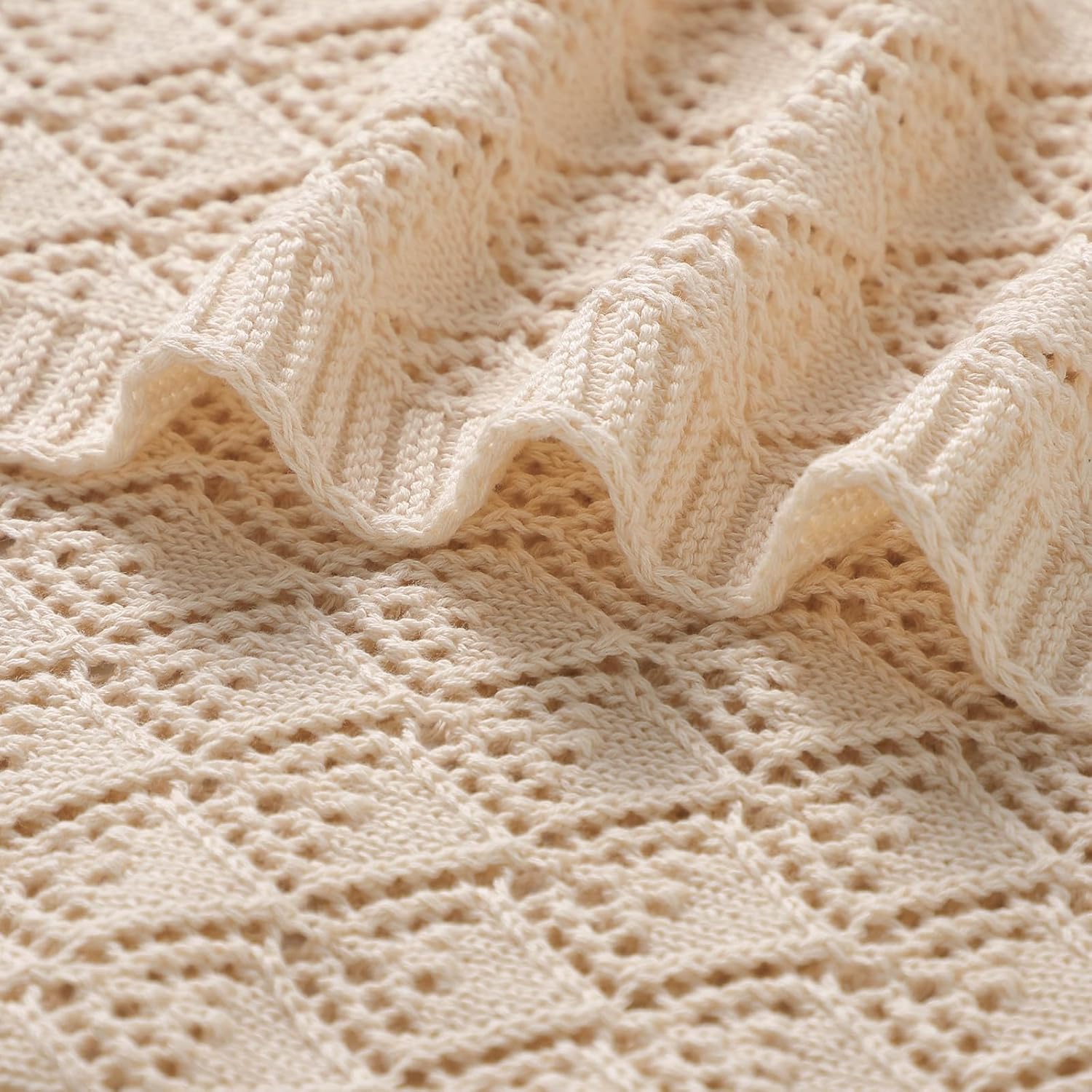 Neiwech Baby Swaddle Blanket 40x30 inch Camel Soft Cotton 1