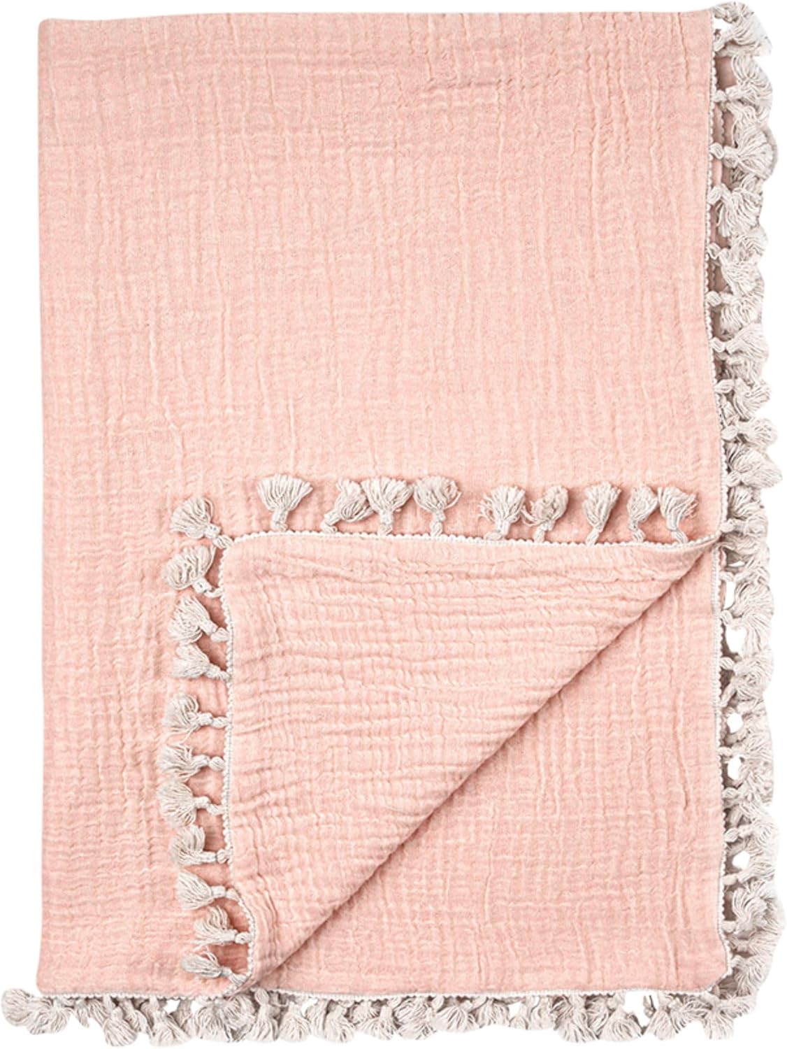 Crane Baby 6-Layer Muslin Swaddle Blanket Desert Rose 30x40 Inches