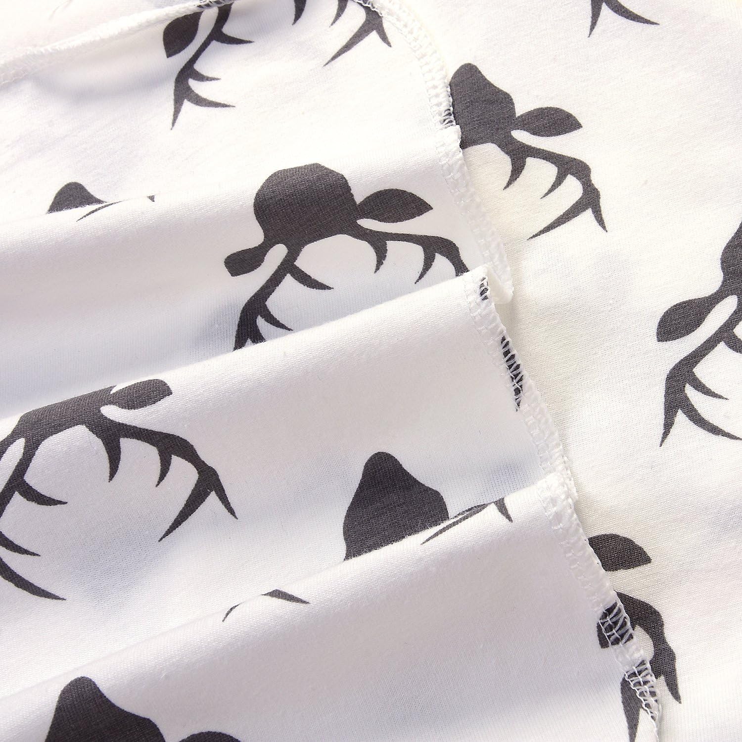 AlwaysFun Soft Cotton Newborn Swaddle Blanket with Deer Print and Hat