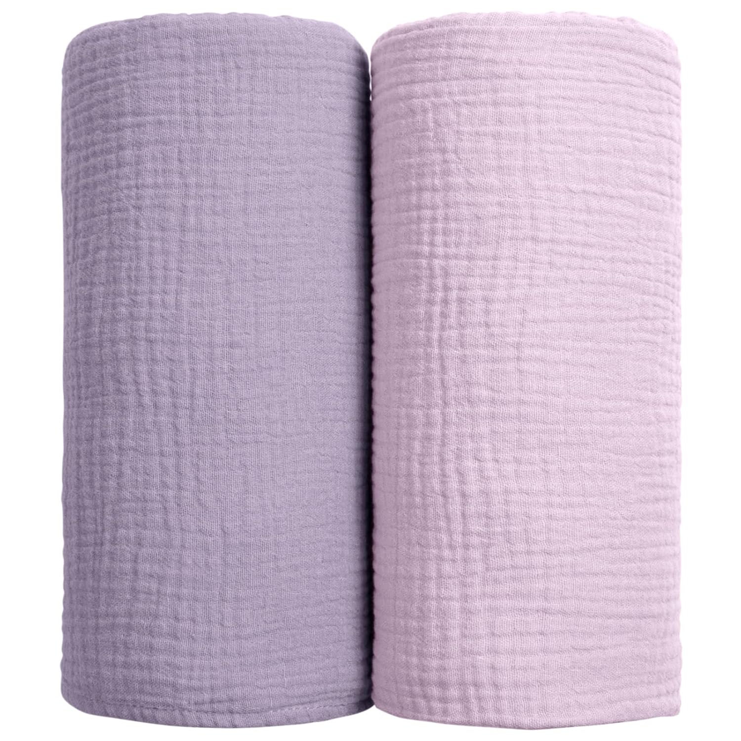 Lulumoon Muslin Swaddle Blanket 2Pack Purple