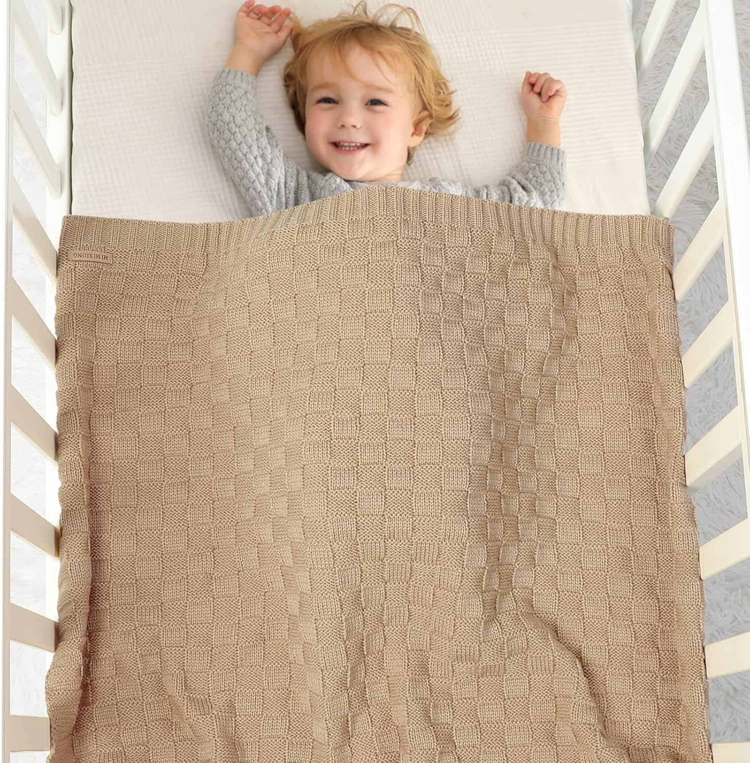 LAWKUL Baby Blanket Soft Cable Knit 40x30