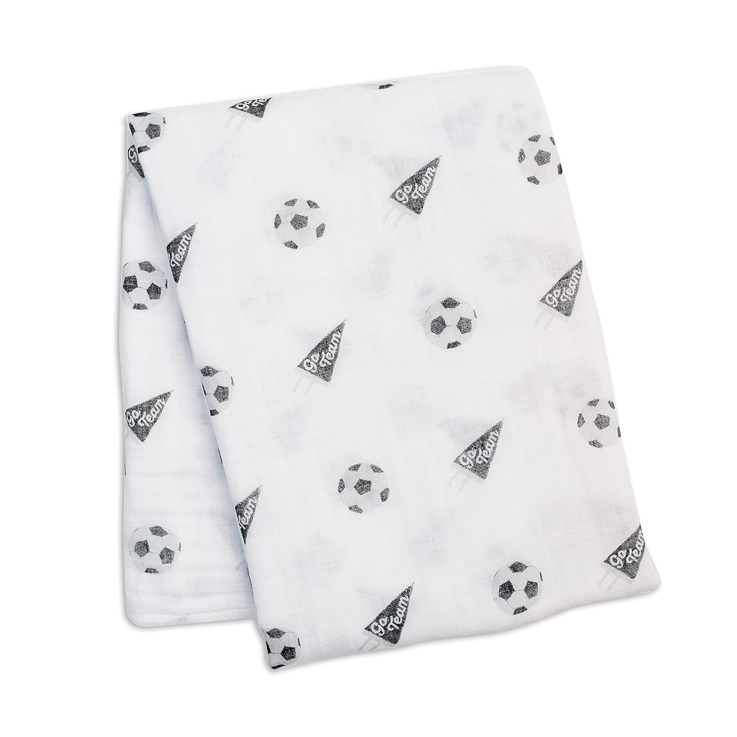 Lulujo Baby Swaddle Blanket Soccer 47x47