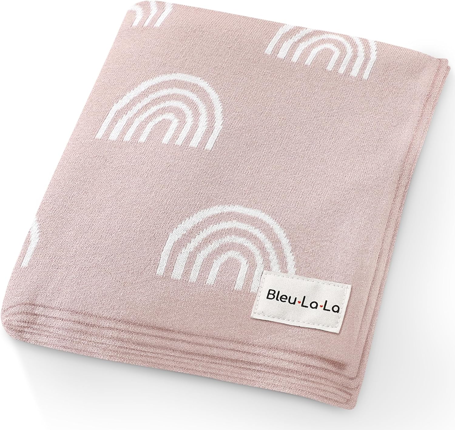 Bleu La La Knit Baby Swaddle Blanket - Rainbow Pink