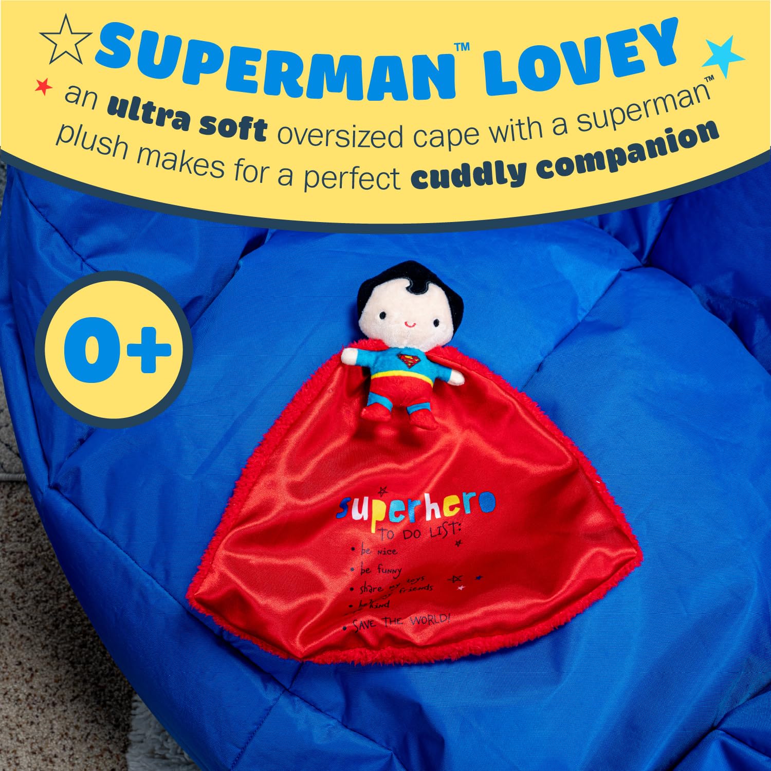 Kids Preferred DC Comics Superman Lovey Security Blanket 1