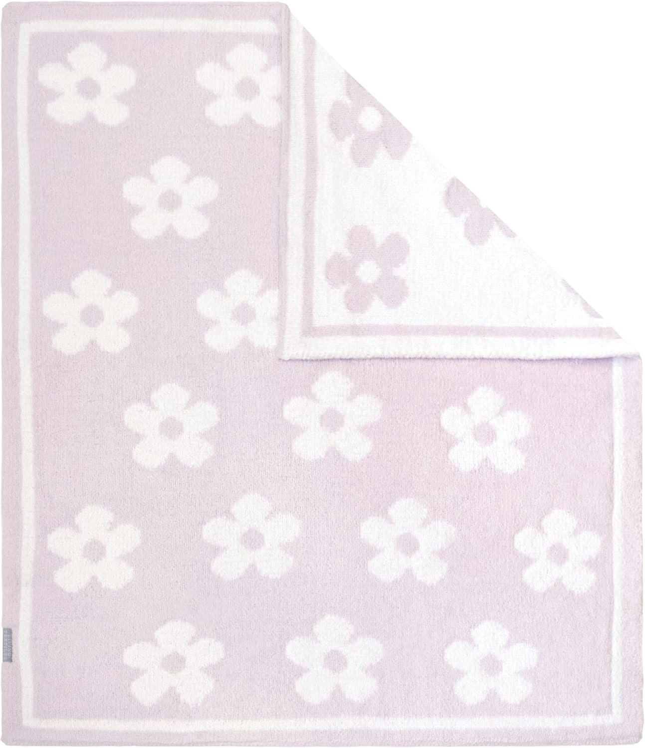Living Textiles Chenille Baby Blanket Purple Flower