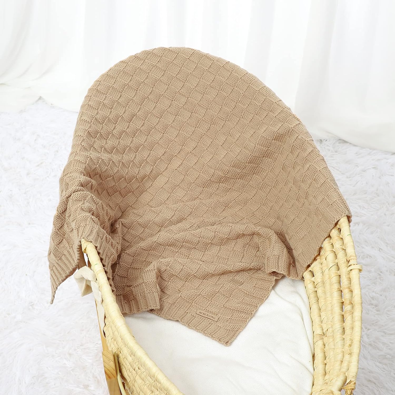 LAWKUL Baby Blanket Soft Cable Knit 40x30