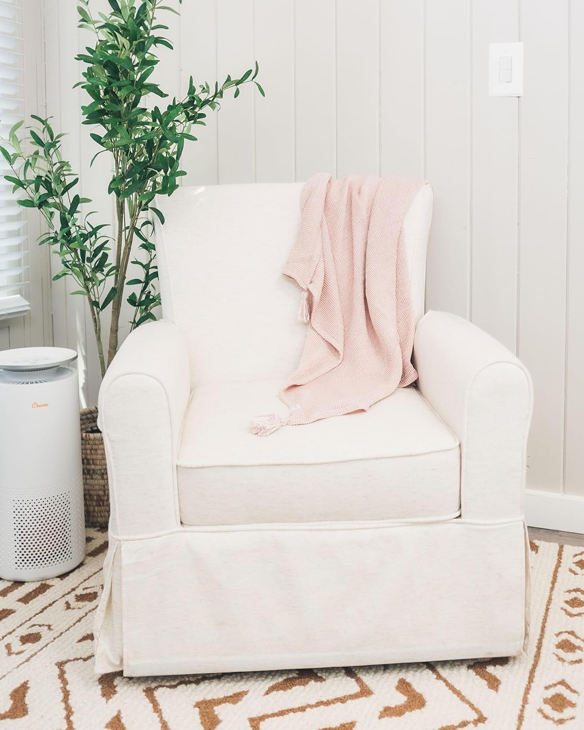 Crane Baby Dusty Rose Luxe Blanket - 36x36 Inches
