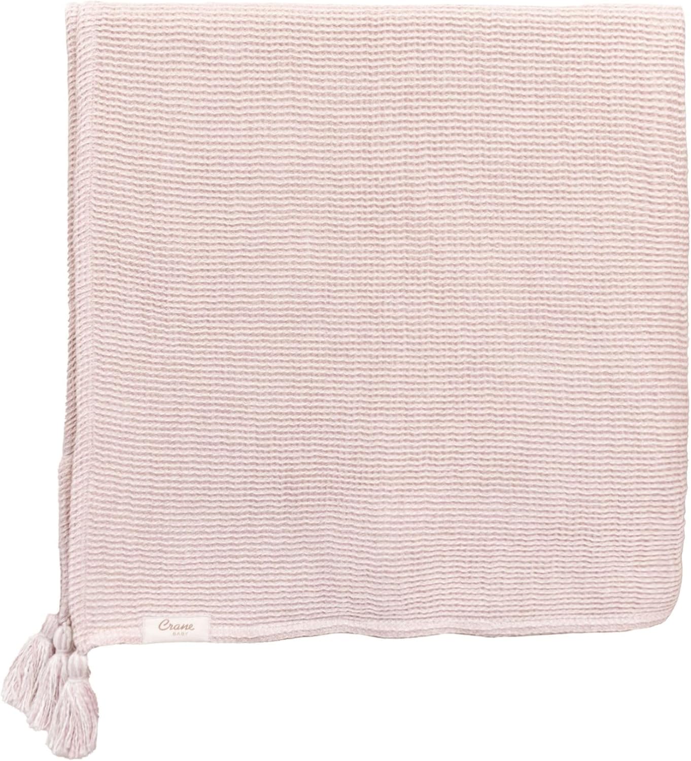 Crane Baby Dusty Rose Luxe Blanket - 36x36 Inches