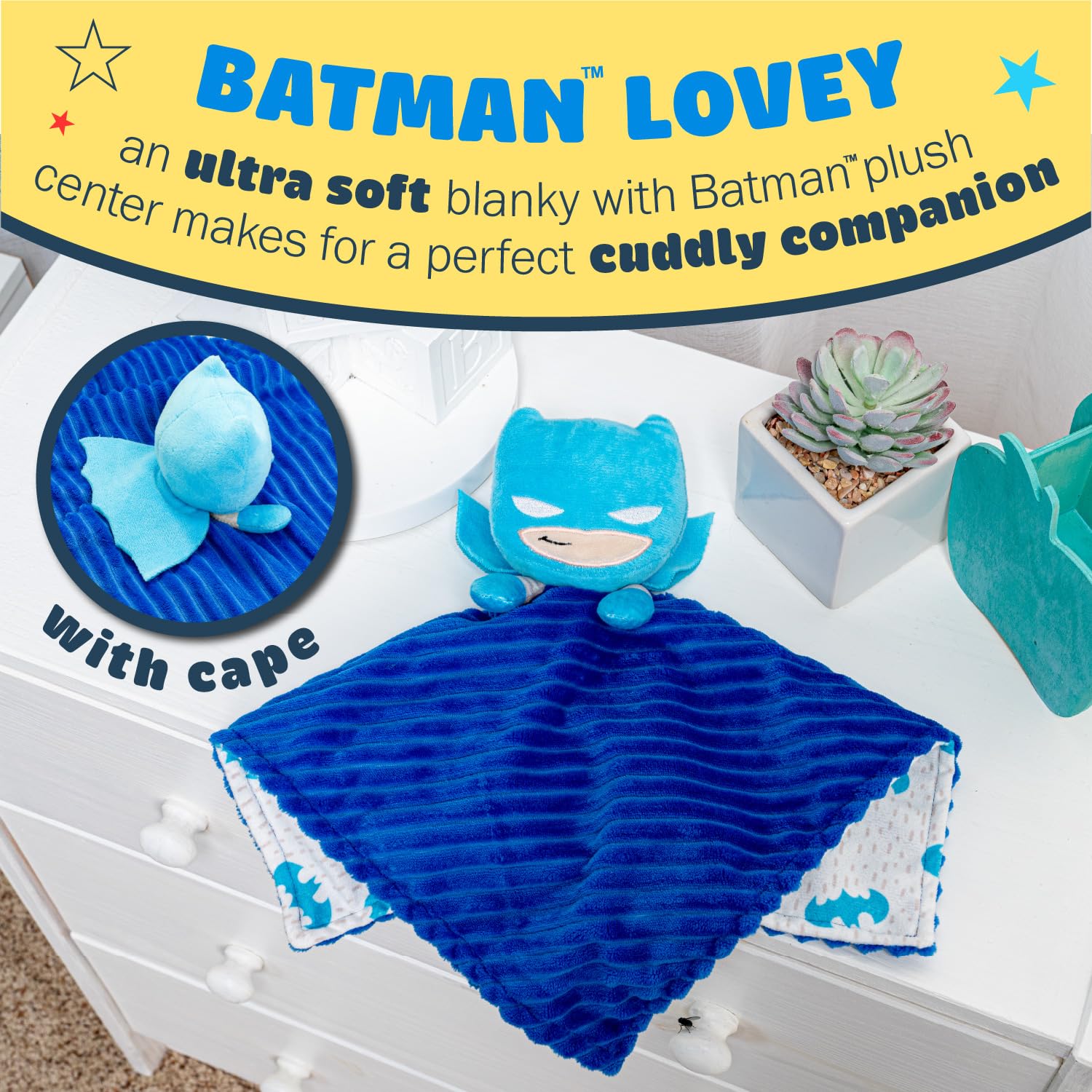 KIDS PREFERRED Batman Lovey Security Blanket for Baby