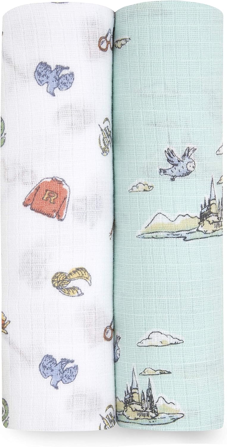 aden anais Swaddle Blanket 2 Pack - Baby Muslin for Girls Boys