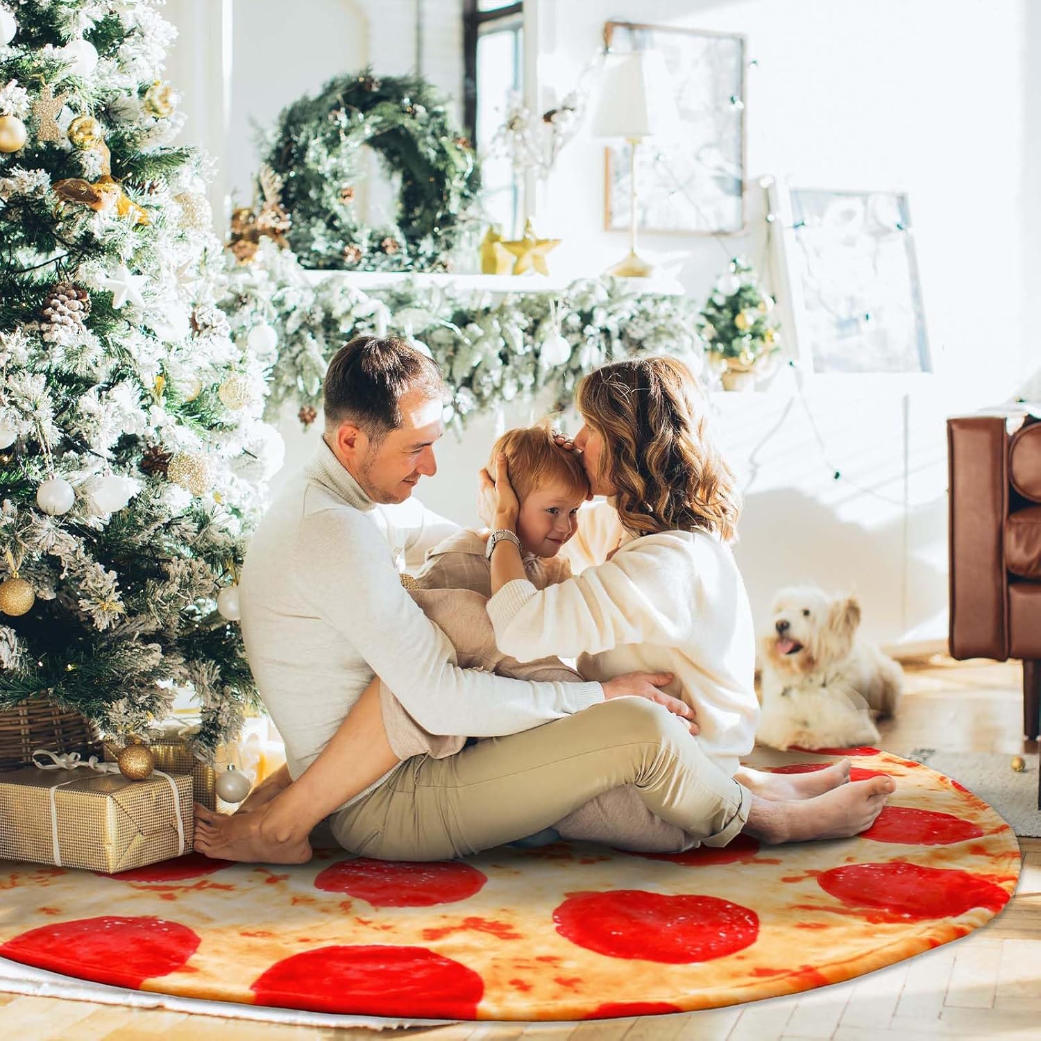 Bnuitland Funny Pizza Flannel Blanket 300 GSM Double Sided 1