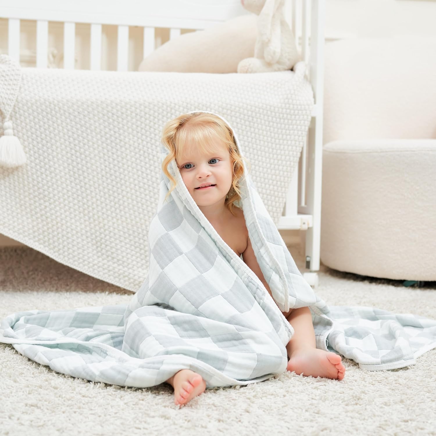 Ultra Soft Muslin Baby Blanket 43x43 Inches