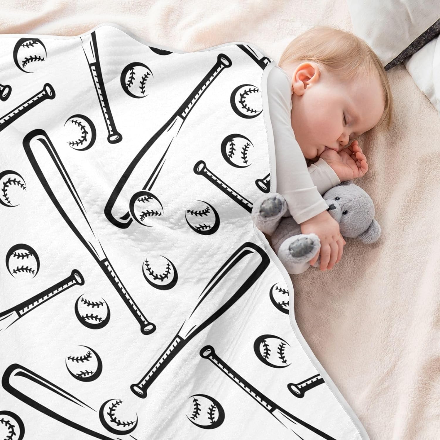 KICPOAY Soft Cotton Baby Swaddle Blanket for Boys Girls