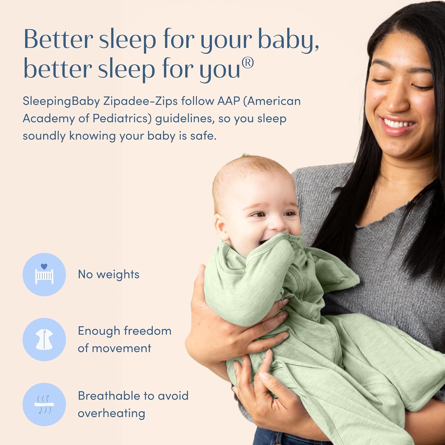 SleepingBaby Zipadee-Zip Transition Swaddle - 4-8 Month