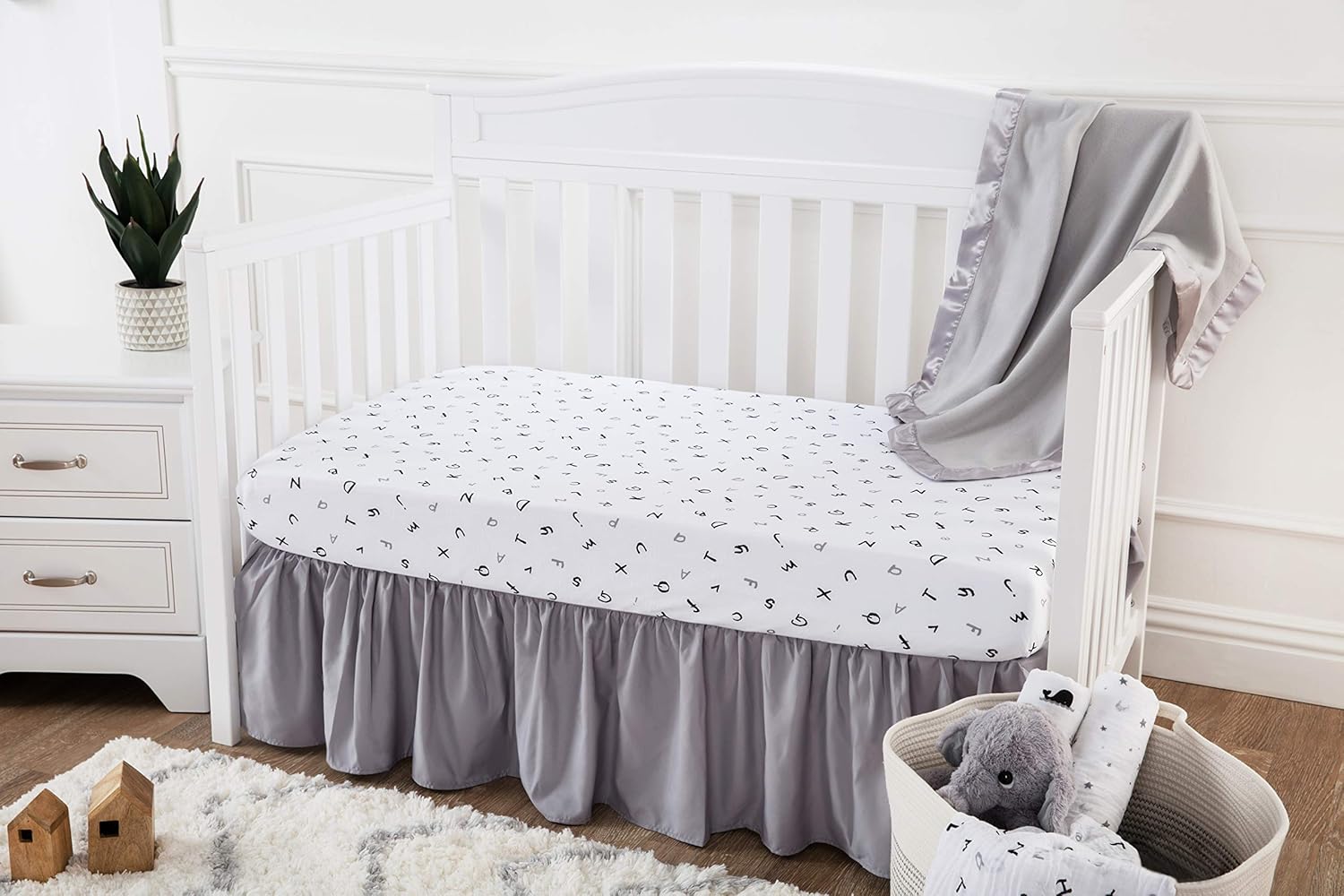 TL Care Fleece Blanket with Satin Trim Soft Warm Cozy Gray 30x40