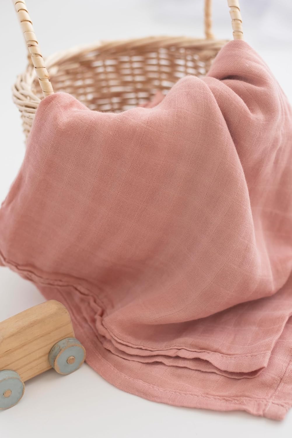 Papaya Kids Muslin Swaddle Blankets - 2 Pack Clouds Pink