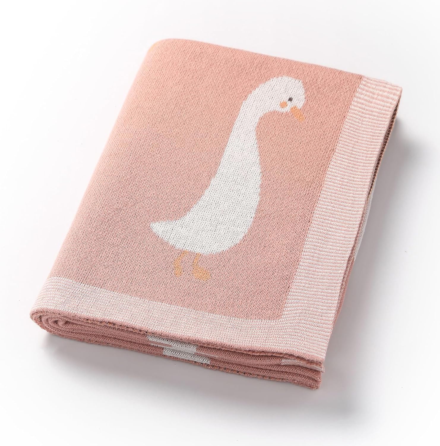 Loyfoky Baby Blanket 100 Cotton Swaddle 40x30in Pink
