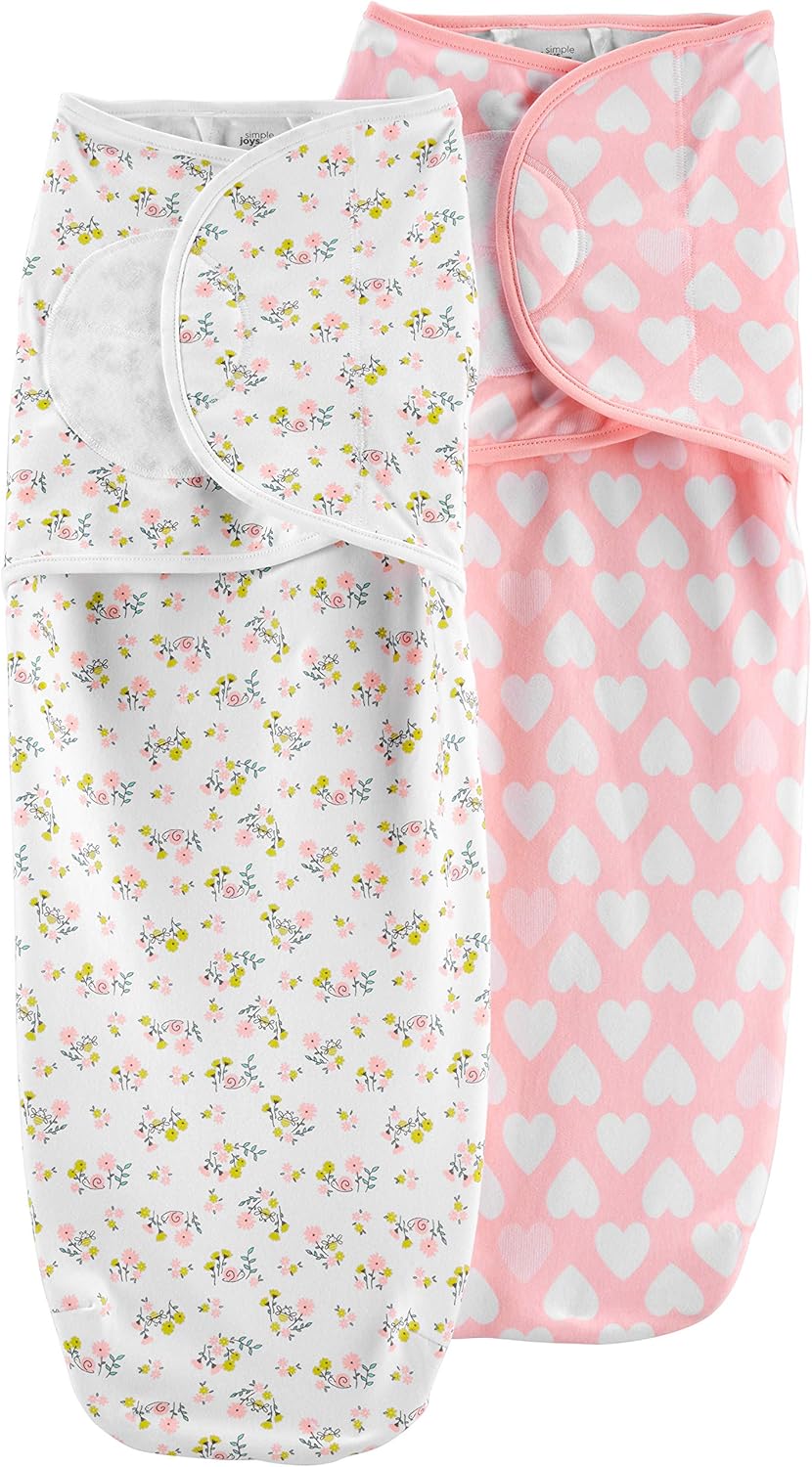 Simple Joys by Carters Baby Girls 2-Pack Swaddle Blankets