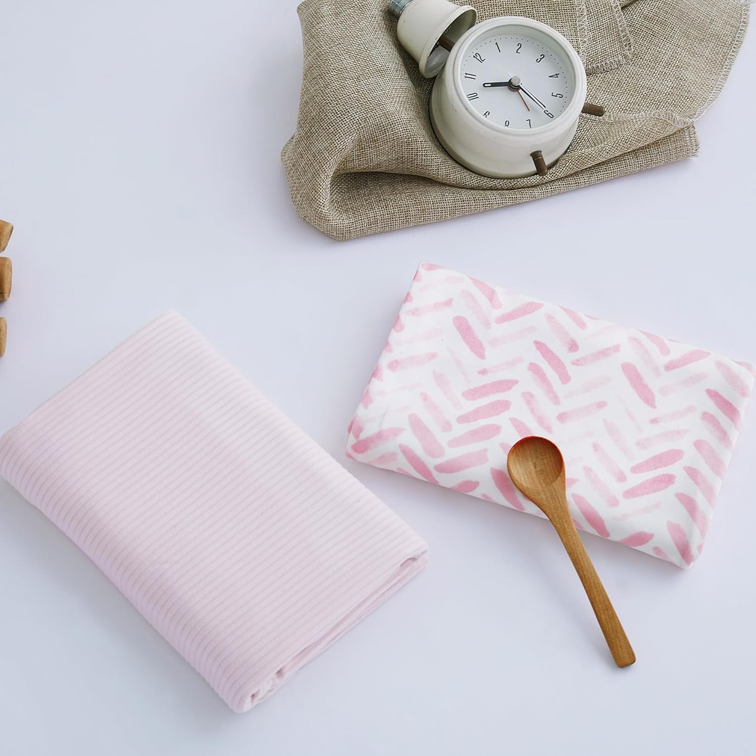 Jersey Swaddle Blanket Ultra Soft Stretchy 40 x 30 Inches 2 Pcs Pink